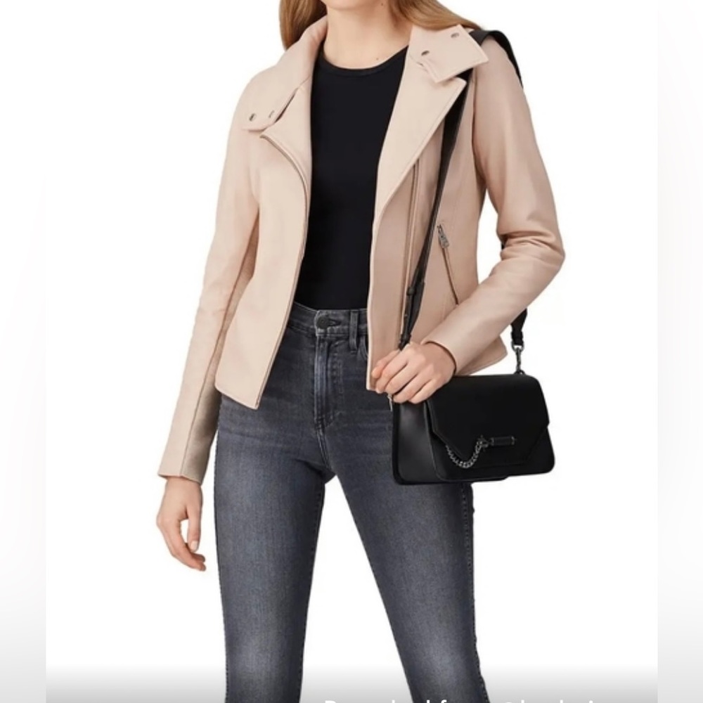 Mackage Sandy Pink Lambskin Leather Jacket 💝